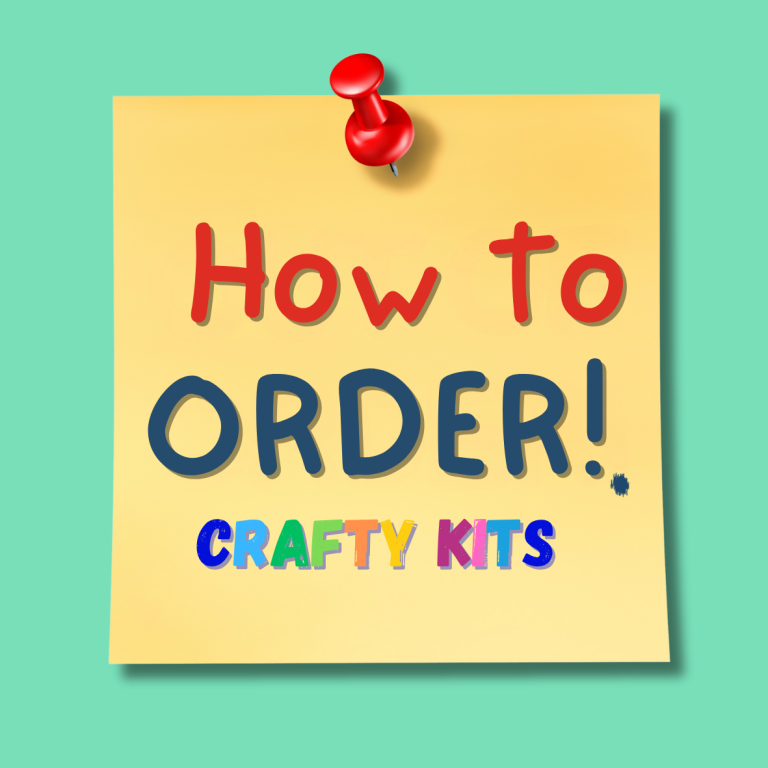 Sticky note with "How to ORDER!" in bold, colourful letters, on a green background.
